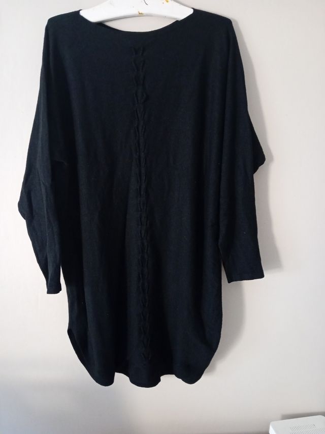 Jersey negro con bolsillos talla única