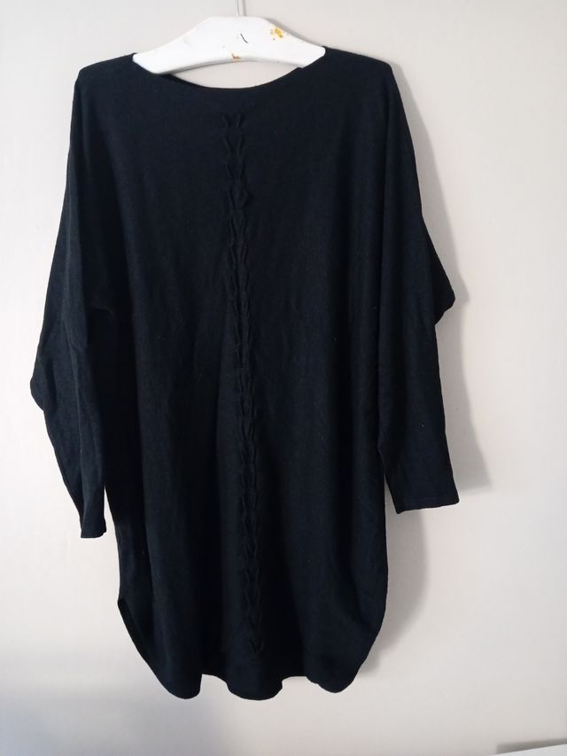 Jersey negro con bolsillos talla única