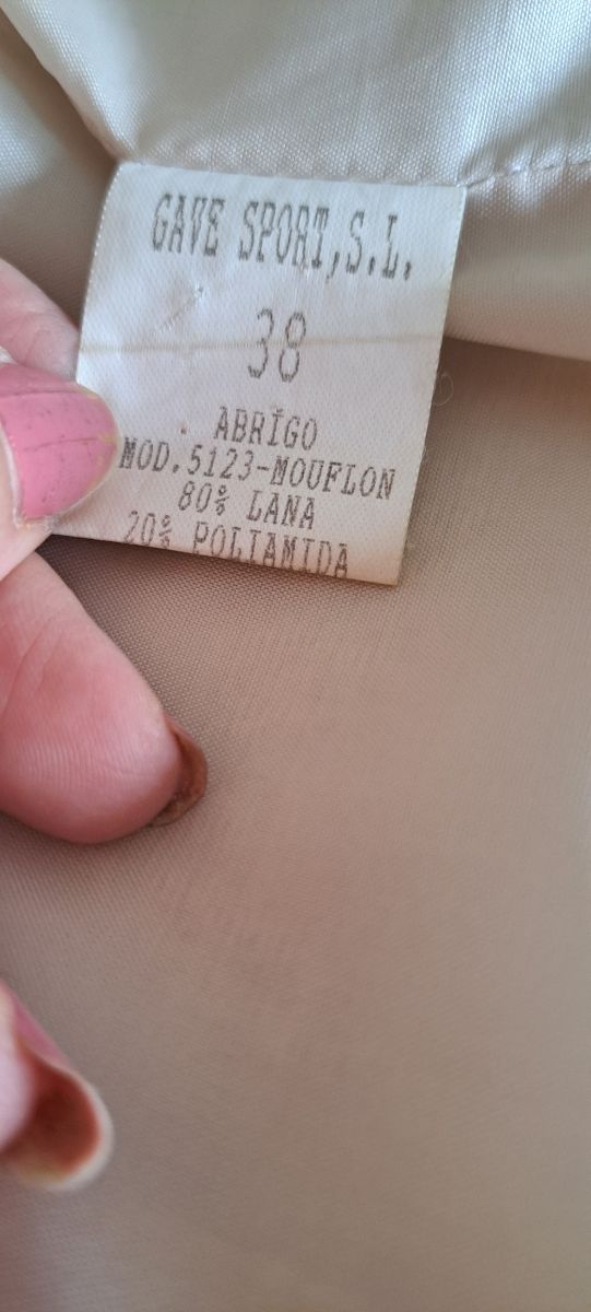 Abrigo corto mujer beige Talla S