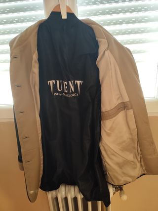Chaqueta de piel mujer negra y beige