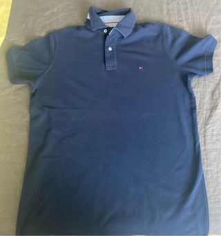 Polo Tommy Hilfiger Talla L Azul estado impecable 