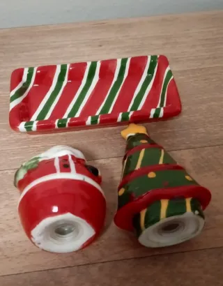 Velas antiguas, Portavelas y Salero-Pimentero