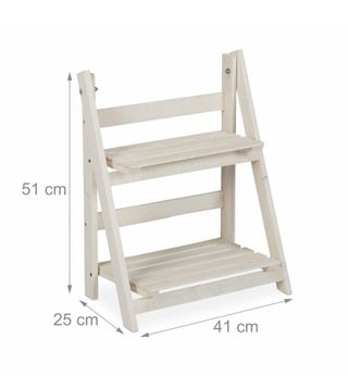 Estantería de plantas Relaxdays blanca