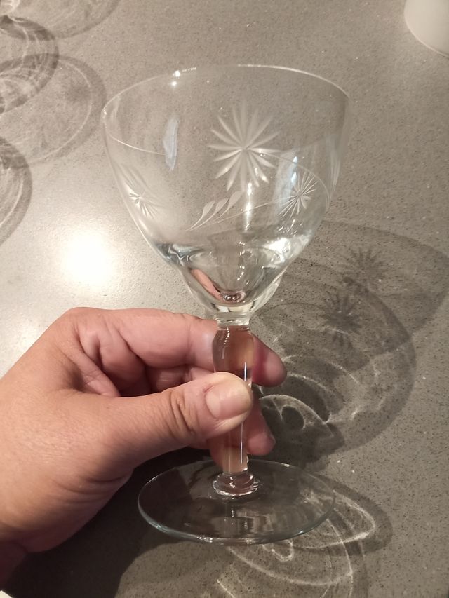 6 Bicchieri da Liquore Vetro Vintage