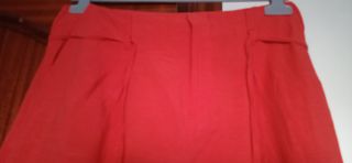 Pantalón ancho rojo coral 