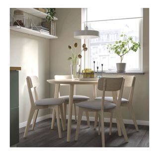 Mesa comedor redonda madera Ikea