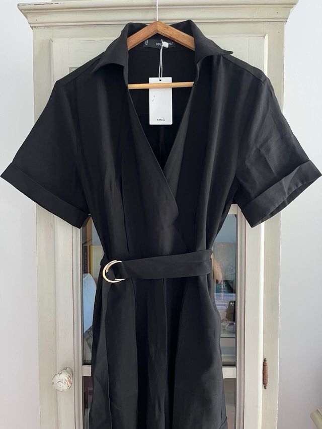 Mono negro bolsillos cargo