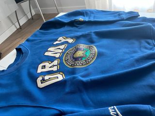 Sudadera GRMY Azul Oversize Logo Bordado Vintage