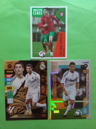 Lote 3 Cromos Cristiano Ronaldo Madrid Portugal