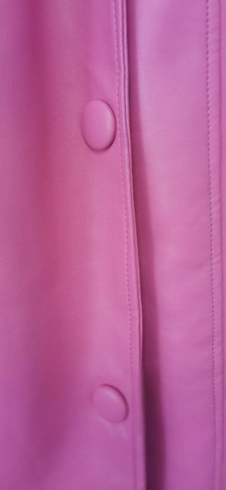 Abrigo Polipiel Rosa con Pelo Talla 44