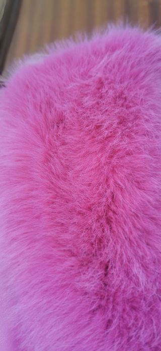 Abrigo Polipiel Rosa con Pelo Talla 44