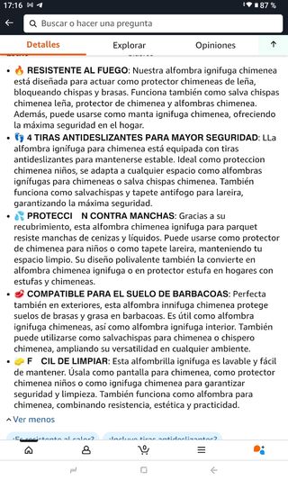 Alfombra ignífuga negra