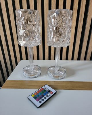 Lámparas LED RGB Cristal Mesa (2uds)