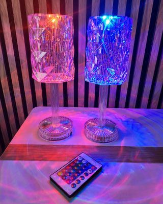 Lámparas LED RGB Cristal Mesa (2uds)