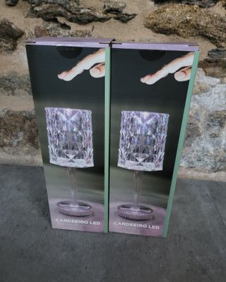 Lámparas LED RGB Cristal Mesa (2uds)