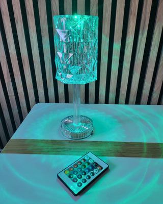Lámparas LED RGB Cristal Mesa (2uds)