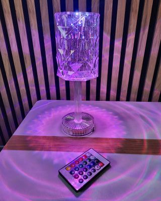 Lámparas LED RGB Cristal Mesa (2uds)