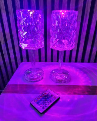 Lámparas LED RGB Cristal Mesa (2uds)