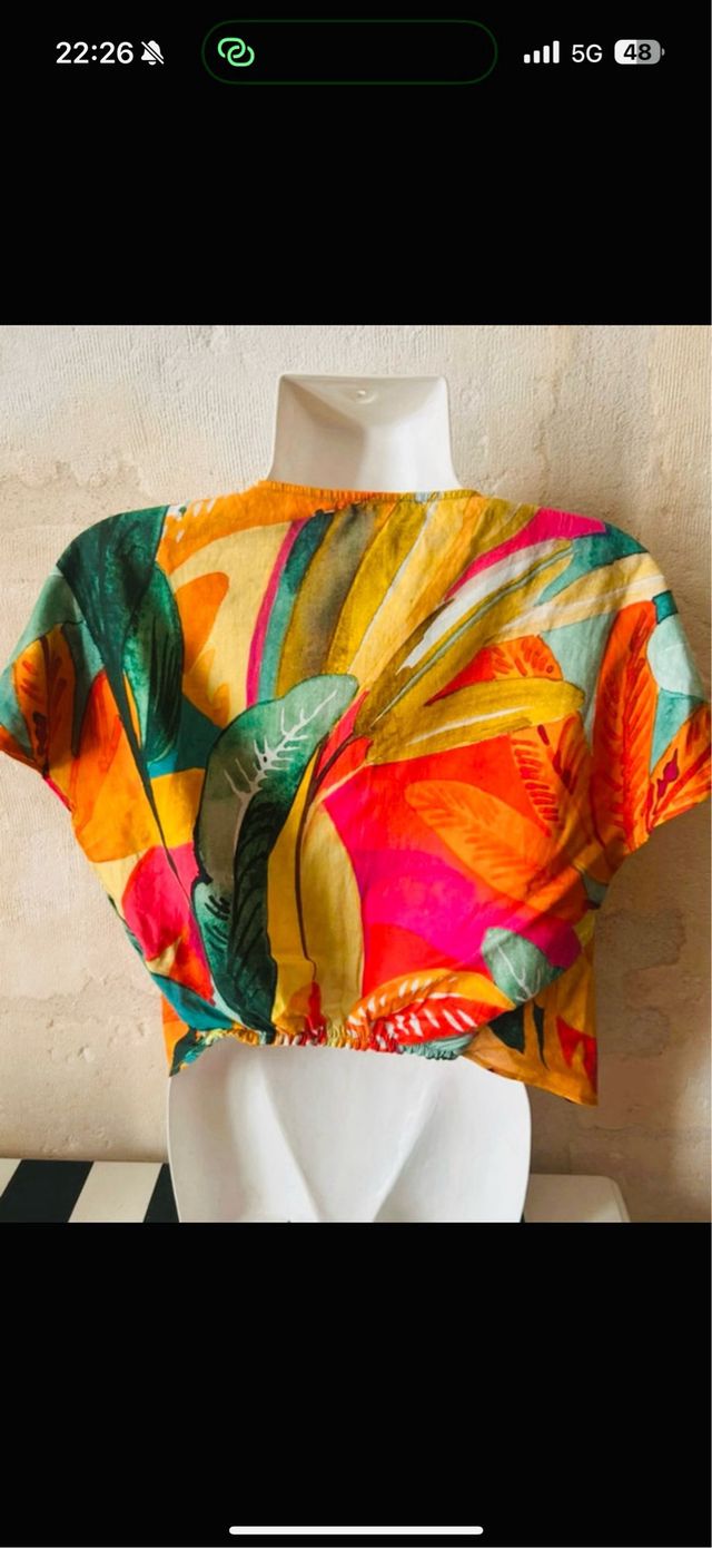 Camisa Zara Estampada Multicolor