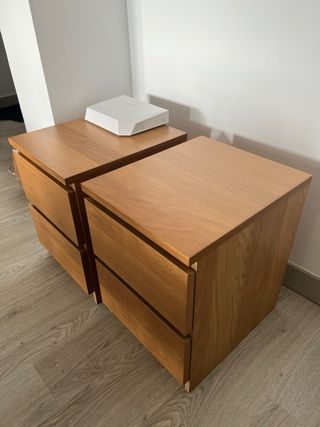 2 Mesitas de Noche Ikea Madera