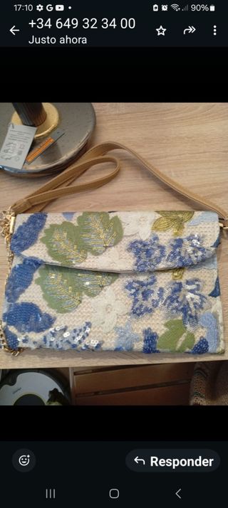 Bolso lentejuelas multicolor sin usar