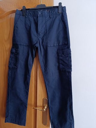 Pantalón cargo hombre azul
