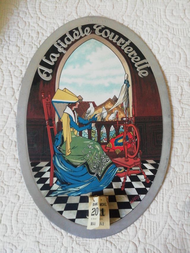 Cartel antiguo A la fidele Courterelle