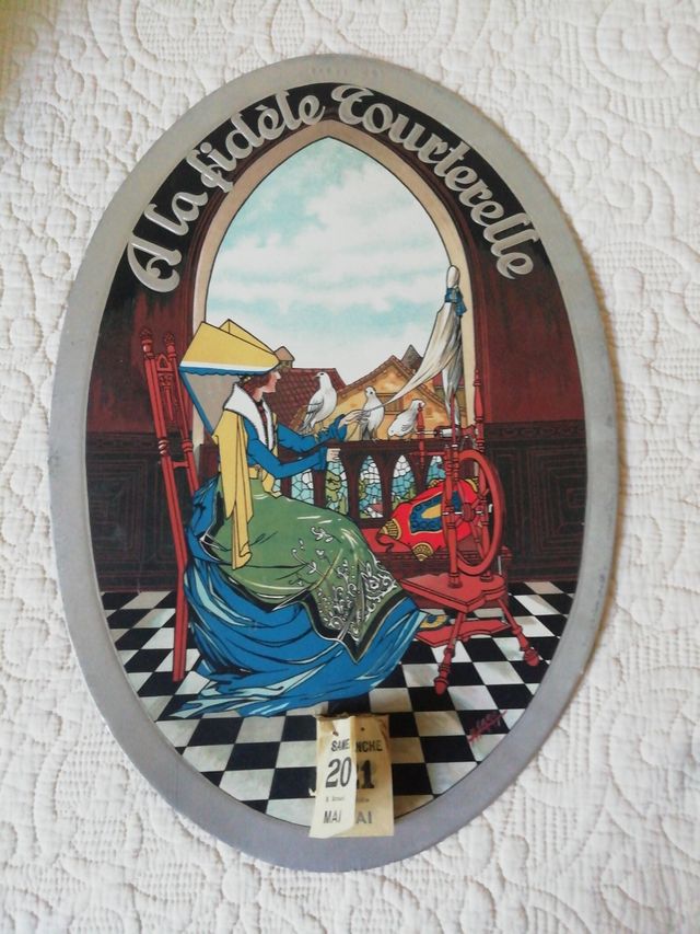 Cartel antiguo A la fidele Courterelle