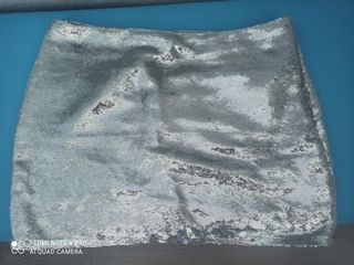 Minifalda lentejuelas plateada