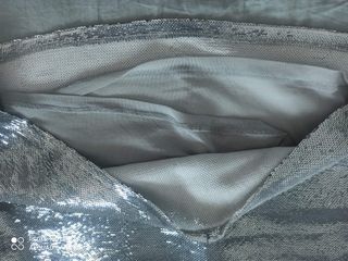 Minifalda lentejuelas plateada