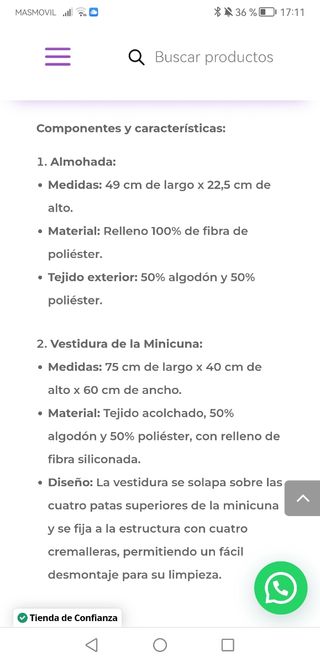 Minicuna tijera rosa con dosel