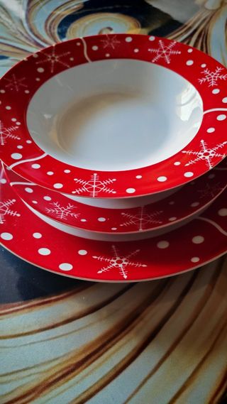 Servizio Piatti Natale Babbo Natale Porcellana