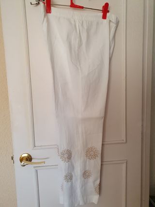 Pantalón de lino Burberrys blanco
