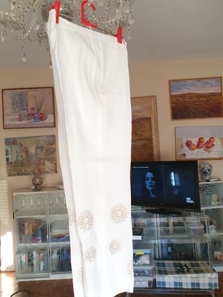 Pantalón de lino Burberrys blanco