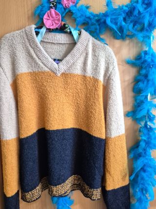 Jersey cuello pico mujer