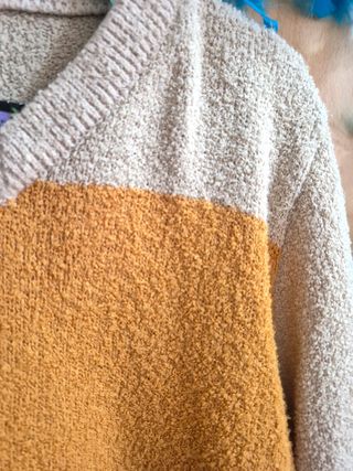 Jersey cuello pico mujer