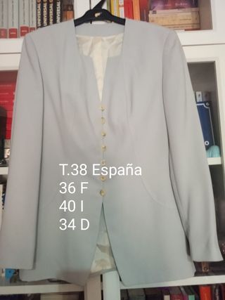 Chaqueta T.38 Diseño España Gris Perla