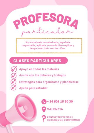 Clases particulares hasta 3 ESO