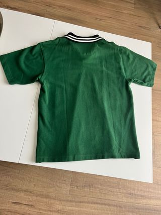 Polo Vans Verde Cuello Contraste Negro Vintage