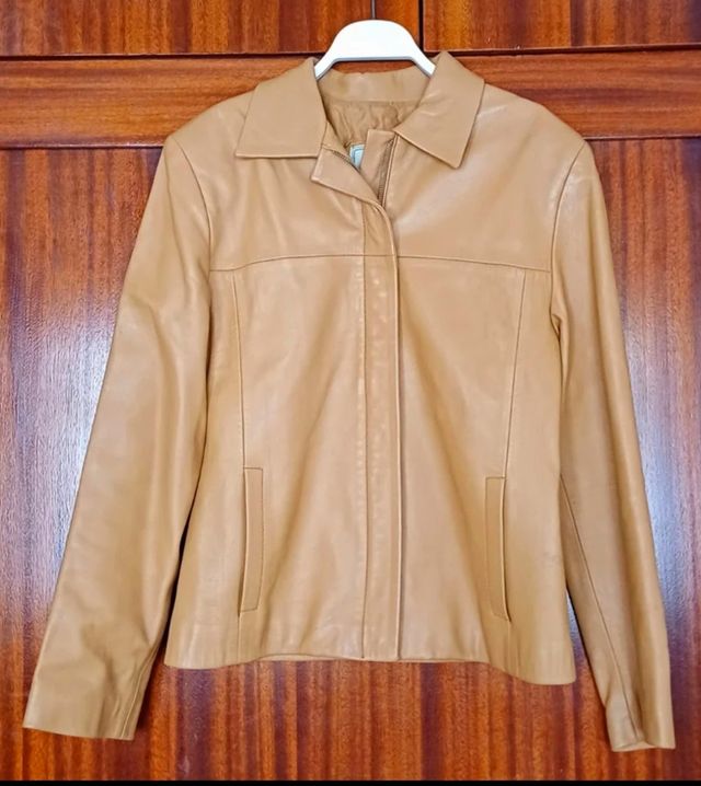 Chaqueta de piel Roldie Barcelona color caramelo