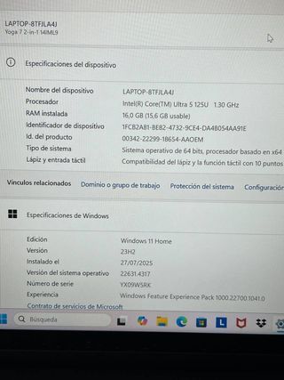 Lenovo Yoga 7 2in1 Gen 9 512GB Táctil pantalla 14