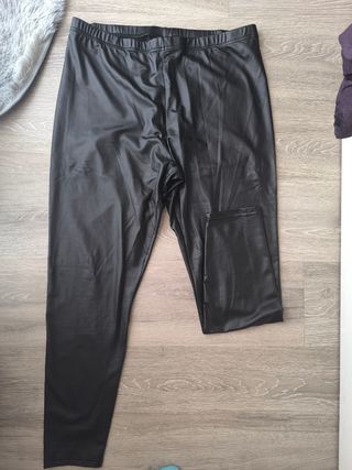 Pantalón imitación cuero malla 2 xl