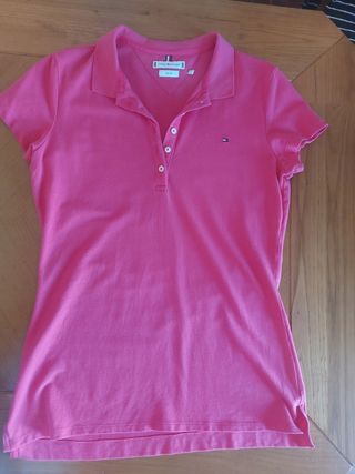 Polo Tommy Hilfiger rosa chica