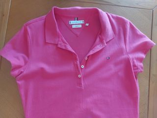 Polo Tommy Hilfiger rosa chica