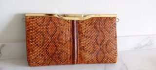 Bolso de mano animal print marrón