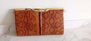 Bolso de mano animal print marrón