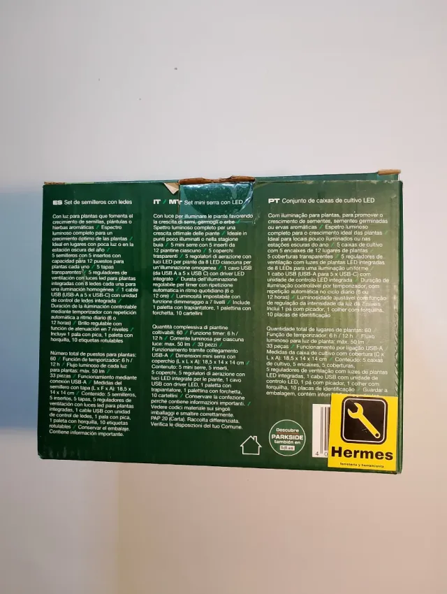 PARKSIDE Set mini semillero con LED