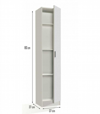Armario  Multiusos de 1 Puerta.Color Blanco