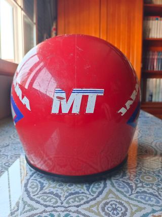 Casco Moto Antiguo Rojo JARAMA