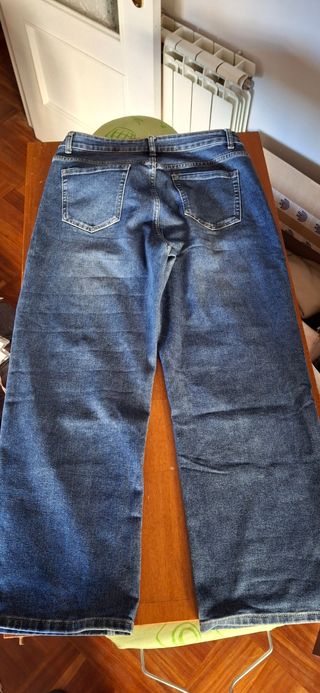 Pantalón vaquero ancho mujer